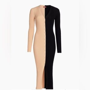 Staud Shoko Colorblocked Midi-Dress, size small